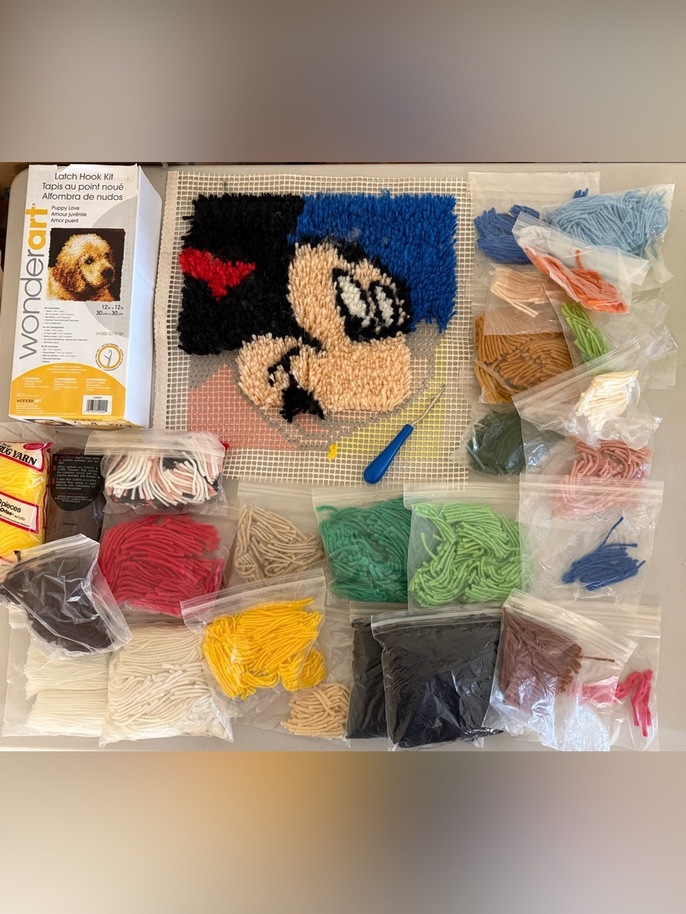 Latch Hook Kits with Multi-Color Yarn Pack